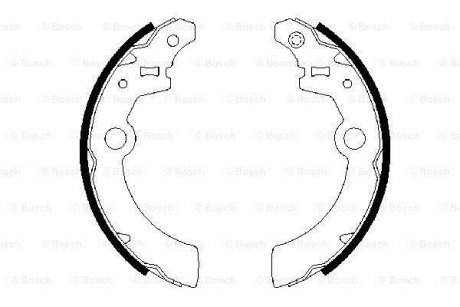 Гальмівні колодки барабанні BOSCH 0986487676