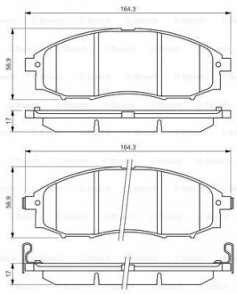 Комплект гальмівних колодок з 4 шт. дисків BOSCH 0 986 494 152