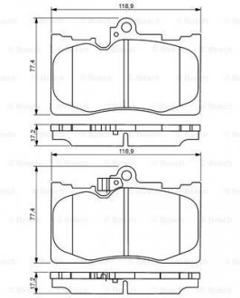 Колодки тормозные BOSCH 0986494252