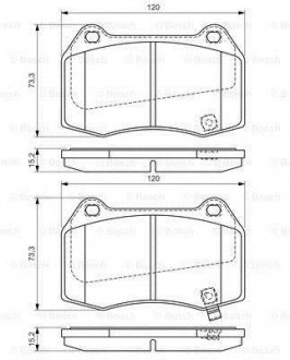 Комплект гальмівних колодок, дискове гальмо 0 986 494 310 BOSCH 0986494310