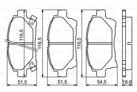 Гальмівні колодки дискові BOSCH 0986494333