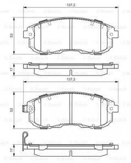 Гальмівні колодки дискові BOSCH 0986494337