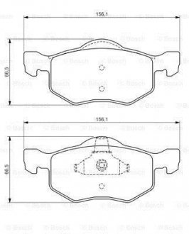 Гальмівні колодки дискові BOSCH 0986494361