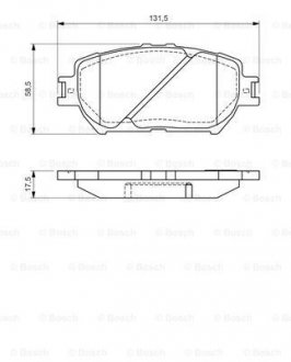 Комплект гальмівних колодок з 4 шт. дисків BOSCH 0986494363 (фото 1)