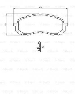 Колодки гальмівні дискові SUBARU Impreza 1,5-1,6 00-07 BOSCH 0986494373