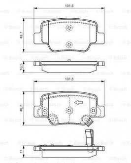 Гальмівні колодки дискові BOSCH 0986494404