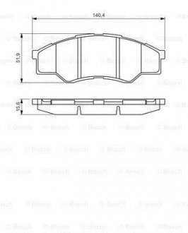 Колодки гальмівні дискові (комплект 4 шт) BOSCH 0 986 494 425