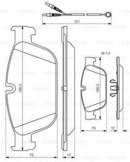 Колодки гальмівні дискові BOSCH 0 986 494 526 (фото 1)