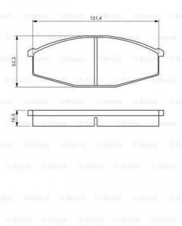 Колодки гальмівні (передні) Nissan Patrol 2.8/3.2 TD 79-98 BOSCH 0 986 494 566