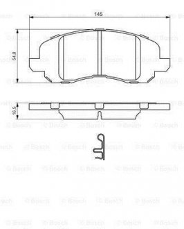 Комплект гальмівних колодок, дискове гальмо 0 986 494 575 BOSCH 0986494575