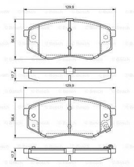 Гальмівні колодки дискові BOSCH 0986494692 (фото 1)