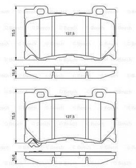 Колодки гальмівні (передні) Infiniti FX/G 07-/M37/M 10-/Q50/Q60/Q70/QX70 13-/Nissan Skyline 14- BOSCH 0 986 494 707