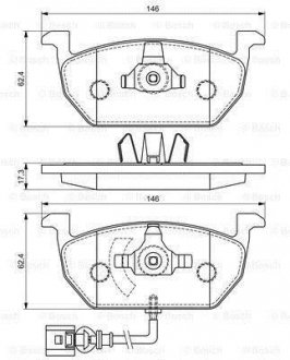 Комплект гальмівних колодок з 4 шт. дисків BOSCH 0 986 494 721