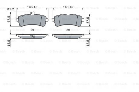 Колодки гальмівні дискові (комплект 4 шт) BOSCH 0 986 494 764