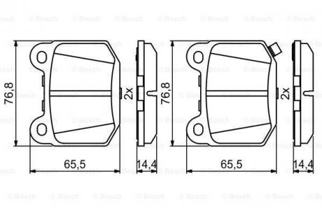 Гальмівні колодки дискові BOSCH 0986494865 (фото 1)