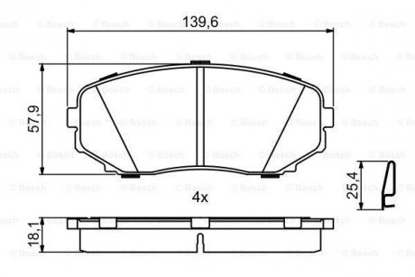 Гальмівні колодки дискові BOSCH 0 986 494 879