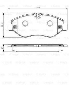 ДИСКОВI КОЛОДКИ ПЕРЕДНI PREMIUM2 BOSCH 0 986 495 113