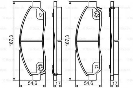 ГАЛЬМІВНІ КОЛОДКИ, ДИСКОВІ BOSCH 0 986 495 159