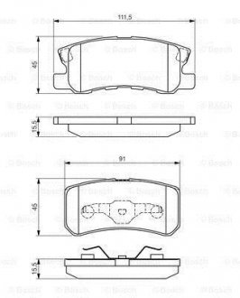 Гальмівні колодки дискові BOSCH 0986495172 (фото 1)