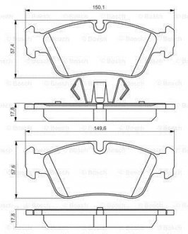 Комплект гальмівних колодок 0 986 495 276 BOSCH 0986495276