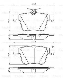 Комплект гальмівних колодок 0 986 495 346 BOSCH 0986495346