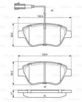 Колодки гальмівні дискові BOSCH 0 986 495 378