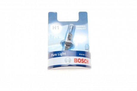 Автолампа (12V 55W H1 PURE LIGHT блістер) BOSCH 1 987 301 005