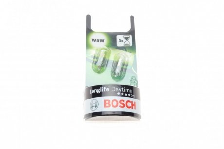 Автолампа W5W 12V 5W W2.1x9.5d Longlife Daytime (BL) (без цоколя) BOSCH 1 987 301 052