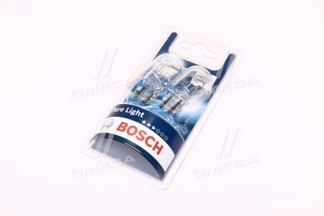 Лампа розжарювання W21/5W 12V W3x16q PURE LIGHT (blister 2шт) (вир-во) BOSCH 1 987 301 079