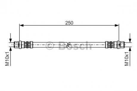 Шланг тормозной VW Multivan/Transporter "R "03-09 BOSCH 1 987 476 309