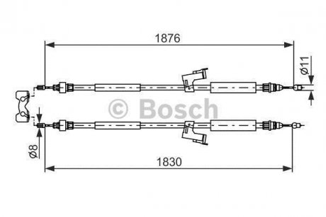 Гальмівний трос BOSCH 1987477202