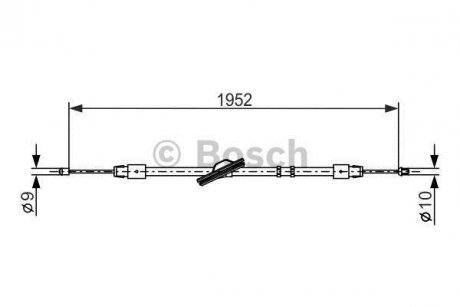 Трос ручного гальма BOSCH 1 987 477 851