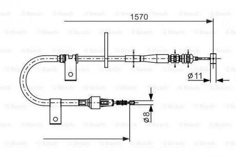 Гальмівний трос BOSCH 1987477875