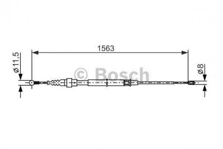 Трос ручного гальма BOSCH 1 987 477 891