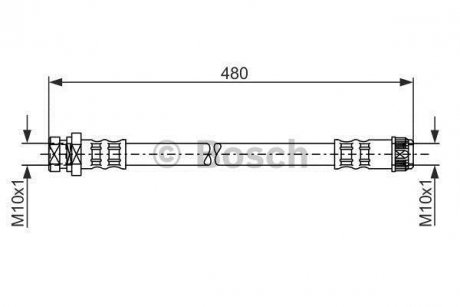 Шланг гальмівний BOSCH 1 987 481 074