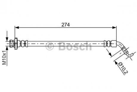 Шланг гальм. задній BOSCH 1987481820