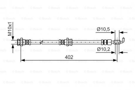 Шланг гальм. задній BOSCH 1987481A46