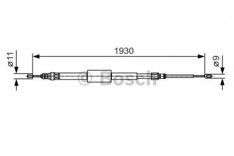 Трос ручного гальма BOSCH 1 987 482 011