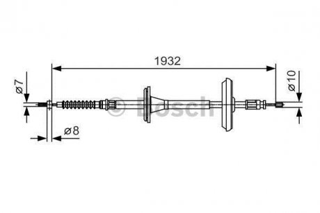 Гальмівний трос BOSCH 1987482021