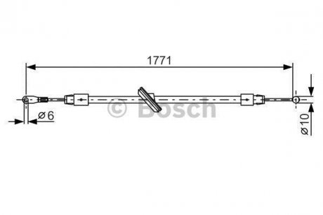 Гальмівний трос BOSCH 1987482030