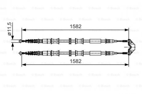 Трос ручного гальма BOSCH 1 987 482 138