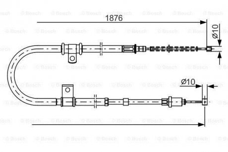 Трос ручного гальма BOSCH 1 987 482 183