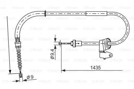 Трос ручного гальма BOSCH 1 987 482 230