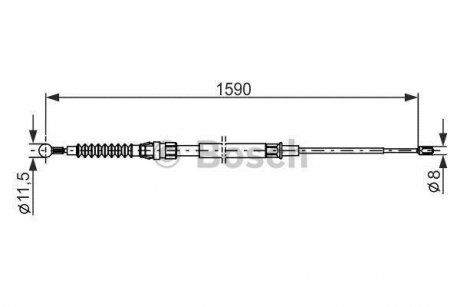 Трос ручного гальма BOSCH 1 987 482 265