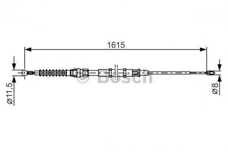 Трос ручного гальма BOSCH 1 987 482 328