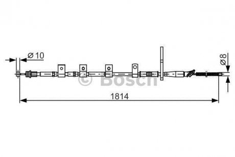 Трос ручного гальма BOSCH 1 987 482 357