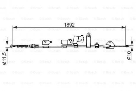 Трос ручного тормоза BOSCH 1987482439