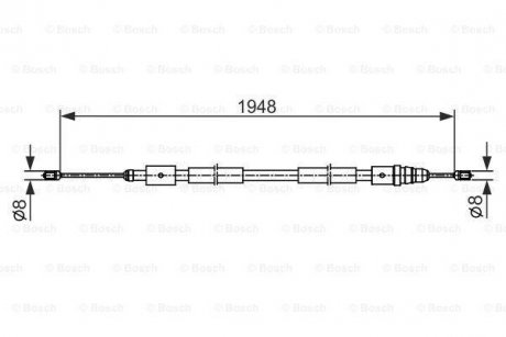 Трос ручного гальма BOSCH 1 987 482 541