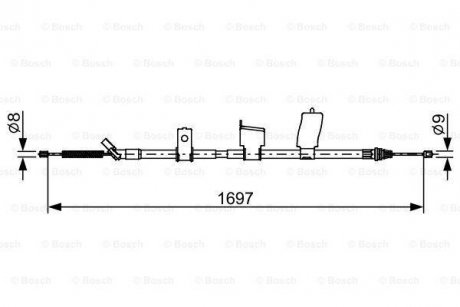 Трос гальма стоянки BOSCH 1 987 482 627