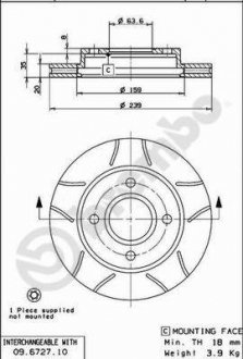 Гальмівний диск BREMBO 09.6727.77